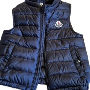 Moncler Kids Navy Blue Puffer Vest